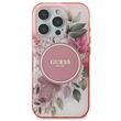 Guess Husa Flower & Tonal Circle MagSafe iPhone 16 Pro Max Roz