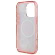 Guess Husa Flower & Tonal Circle MagSafe iPhone 16 Pro Roz