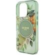 Guess Husa Flower & Tonal Circle MagSafe iPhone 16 Pro Verde