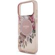 Guess Husa Flowers Strap MagSafe iPhone 17 Pro Roz
