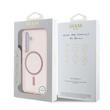 Guess Husa Glitter Circle Classic Logo MagSafe Samsung Galaxy S25 Roz