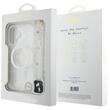 Guess Husa Glitter MagSafe Beads Strap iPhone 16 Transparent