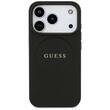 Guess Husa Grained Gold Ring MagSafe iPhone 17 Pro Max Negru