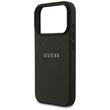 Guess Husa Grained Gold Ring MagSafe iPhone 17 Pro Max Negru