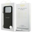 Guess Husa Grained Gold Ring MagSafe iPhone 17 Pro Max Negru