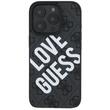 Guess Husa Leather 4G Big Love Logo MagSafe iPhone 16 Pro Negru