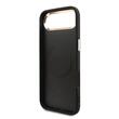 Guess Husa Leather 4G Triangle Logo Gold Frame MagSafe iPhone Air Negru