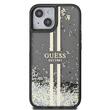 Guess Husa Liquid Glitter Gold Stripe iPhone 15 Plus Negru