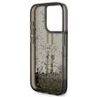 Guess Husa Liquid Glitter Gold Stripe iPhone 15 Pro Negru