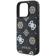 Guess Husa PU 4G Peony MagSafe iPhone 16 Pro Negru