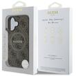 Guess Husa PU Leather 4G Colored Ring MagSafe iPhone 16 Maro