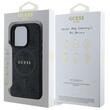 Guess Husa PU Leather 4G Colored Ring MagSafe iPhone 16 Pro Max Negru