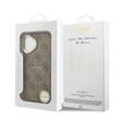 Guess Husa PU Leather 4G Gold Frame MagSafe iPhone 17 Maro