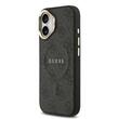 Guess Husa PU Leather 4G Gold Frame MagSafe iPhone 17 Negru