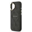 Guess Husa PU Leather 4G Gold Frame MagSafe iPhone 17 Negru