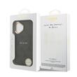 Guess Husa PU Leather 4G Gold Frame MagSafe iPhone 17 Negru