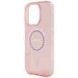 Guess Husa Rhinestones Ring MagSafe iPhone 16 Pro Max Roz
