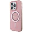 Guess Husa Rhinestones Ring MagSafe iPhone 16 Pro Roz