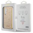 Guess Husa TPU Glitter Flakes Metal Logo Samsung Galaxy S24 Auriu
