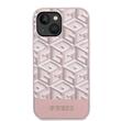 Guess Husa GCube Stripes MagSafe iPhone 14 Roz