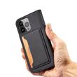 Lemontti Husa Book Magnet Card iPhone 14 Pro, cu suport portofel, Negru
