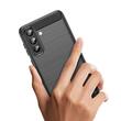 Lemontti Husa Carbon Case Flexible Samsung Galaxy A57 Negru