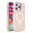 Lemontti Husa Color Matte MagSafe iPhone 15 Pro Roz