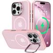 Lemontti Husa Hybrid MagSafe iPhone 16 Pro Max Roz