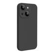 Lemontti Husa Liquid Silicon MagCharge iPhone 15 Negru (protectie 360°, material fin, captusit cu microfibra)