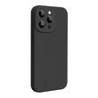 Lemontti Husa Liquid Silicon MagCharge iPhone 15 Pro Max Negru (protectie 360°, material fin, captusit cu microfibra)