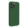 Lemontti Husa Liquid Silicon MagCharge iPhone 15 Pro Max Verde (protectie 360°, material fin, captusit cu microfibra)