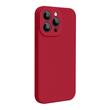 Lemontti Husa Liquid Silicon MagCharge iPhone 15 Pro Visiniu (protectie 360°, material fin, captusit cu microfibra)