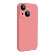 Lemontti Husa Liquid Silicon MagCharge iPhone 15 Crem (protectie 360°, material fin, captusit cu microfibra)