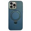 Lemontti Husa Piele MagSafe cu inel stand iPhone 15 Pro Max Verde