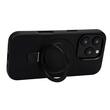Lemontti Husa Piele MagSafe cu inel stand iPhone 16 Pro Negru