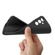 Lemontti Husa Silicon Soft Slim Samsung Galaxy A14 5G, material mat si fin, captusit cu microfibra, Negru