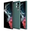 Lemontti Husa Silicon Soft Slim Samsung Galaxy S23 Ultra, material mat si fin, captusit cu microfibra, Verde
