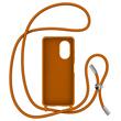 Lemontti Husa Silicon cu Snur Oppo Reno 8T Portocaliu (protectie 360°, material fin, captusit cu microfibra)