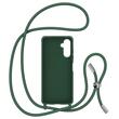 Lemontti Husa Silicon cu Snur Samsung Galaxy A24 5G Verde (protectie 360°, material fin, captusit cu microfibra)