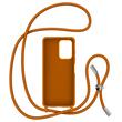 Lemontti Husa Silicon cu Snur Samsung Galaxy A33 5G Portocaliu (protectie 360°, material fin, captusit cu microfibra)