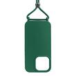 Lemontti Husa Silicon cu Snur iPhone 14 Pro Verde (protectie 360°, material fin, captusit cu microfibra)