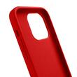 Lemontti Husa Silicon cu Snur iPhone 14 Rosu (protectie 360°, material fin, captusit cu microfibra)