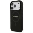 Guess Husa Saffiano Classic Logo MagSafe iPhone 17 Pro Negru