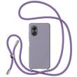 Lemontti Husa Silicon cu Snur Oppo Reno 8T Mov (protectie 360°, material fin, captusit cu microfibra)