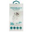 Devia Incarcator Auto Smart Series Mini PD 30W +QC 3.0 1 x USB-A + 1 x Type-C, Alb