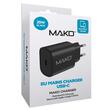 Mako Incarcator Retea Fast Charge 25W, USB-C, Black