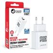 Lemontti Incarcator Retea GaN Dual Port 1x Type-C si 1x USB-A, 30W, EU Plug, Alb