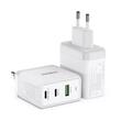 Duzzona Incarcator Retea GaN Fast Charging USB, 2x Type-C, 65W Alb