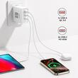 Lemontti Incarcator Retea GaN 2x Type-C si 1x USB-A, 65W, Fast Charge, EU Plug, Alb