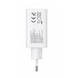 Lemontti Incarcator Retea GaN 2x Type-C si 1x USB-A, 65W, Fast Charge, EU Plug, Alb